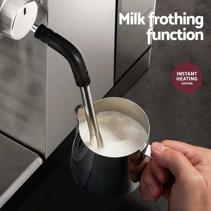 Devanti K7 Red Cordless Stick Vacuum & Espresso Machine Bundle – Button Controls