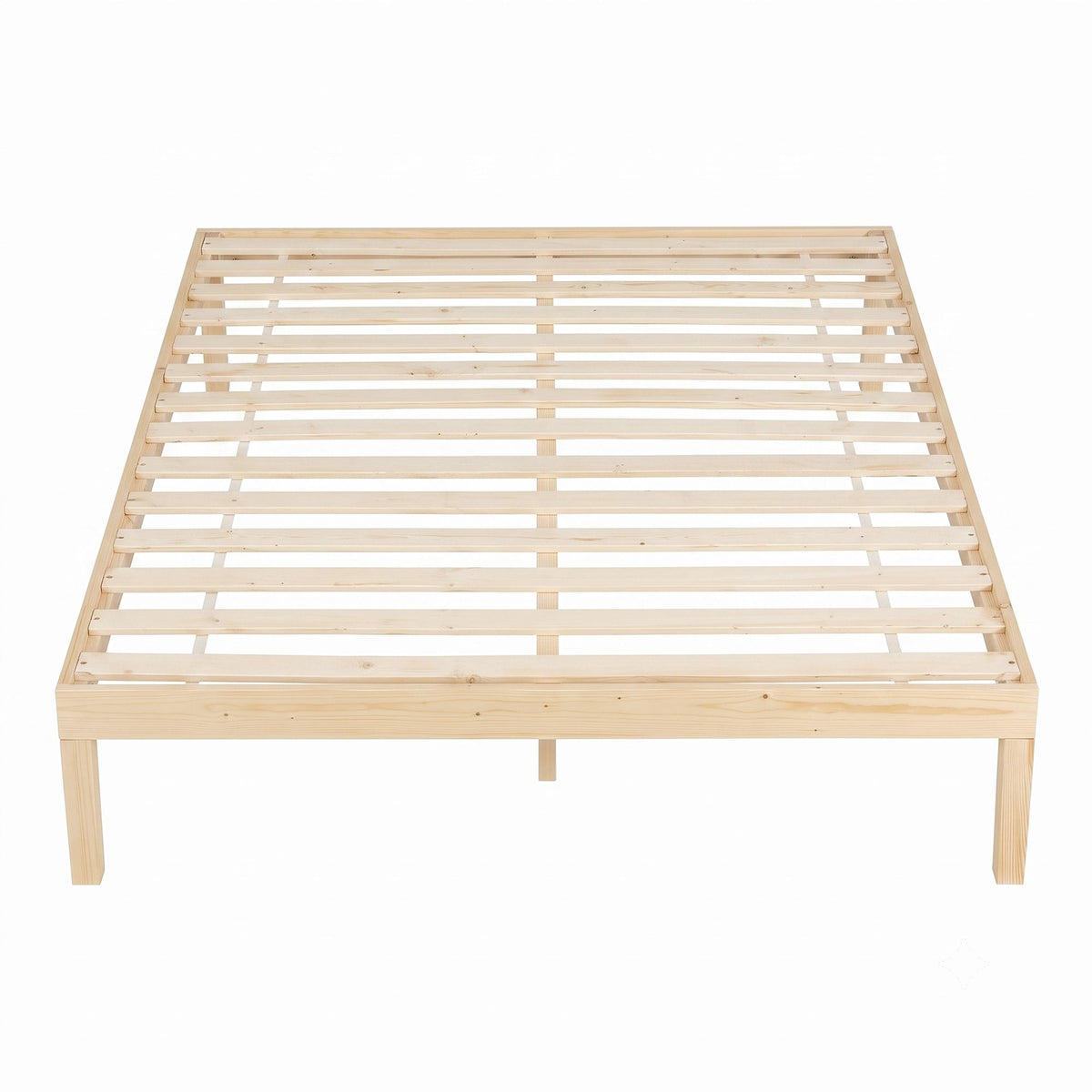 Queen size Bruno wooden bed frame by The Willow Stone Collective, featuring pine timber with a sleek, modern design.