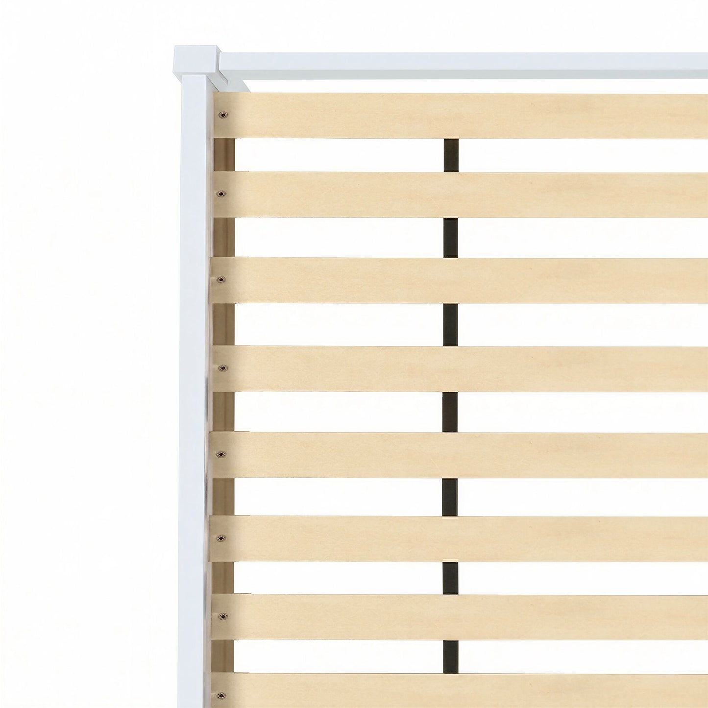 TWSC Bed Frame Double Size Wooden White JADE