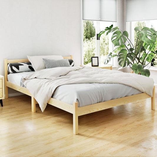 Sofie Wooden Bed Frame – Double Size, Oak Finish