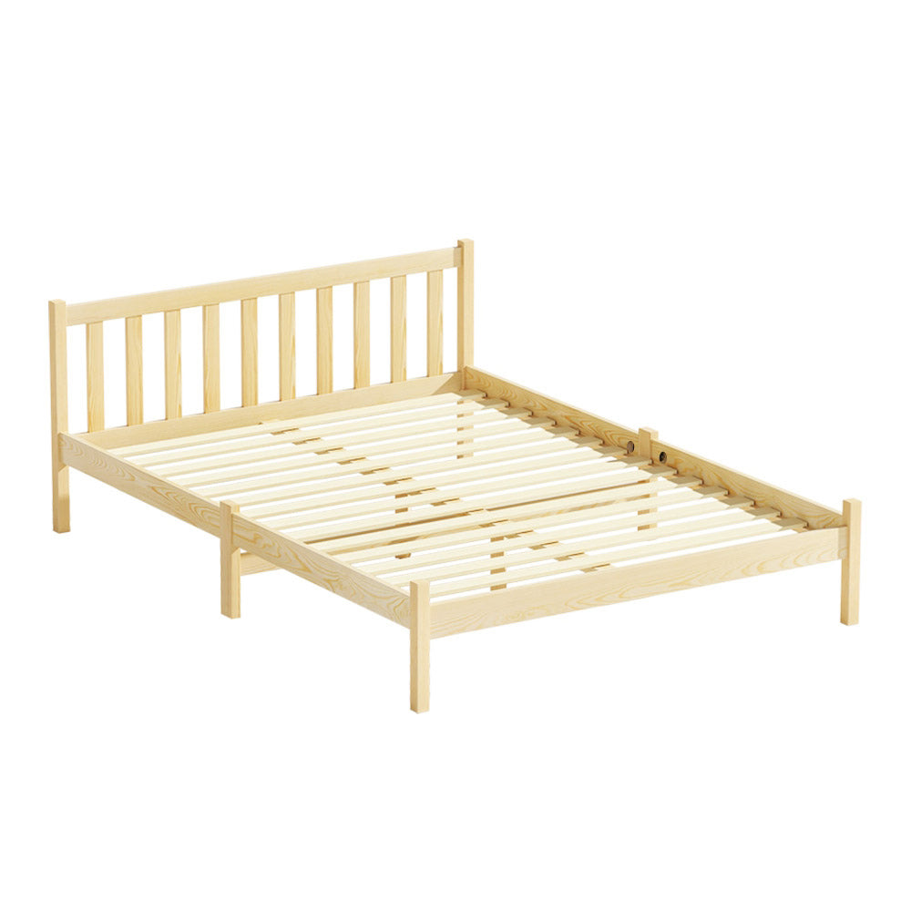 Sofie Wooden Bed Frame – Double Size, Oak Finish