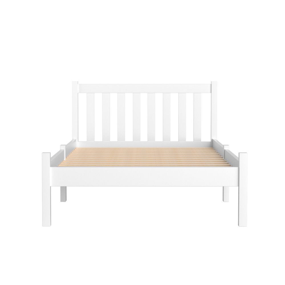 TWSC Bed Frame King Single Size Wooden White SOFIE