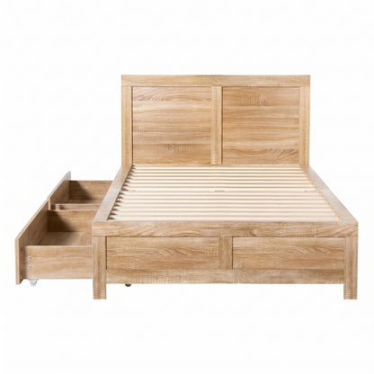 TWSC King Single Size Bed Frame with 2 Drawers Bedroom Furniture