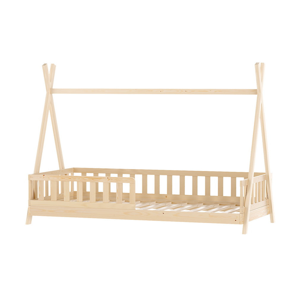 Bed Frame Kids House Design – Solid Pine Wood, Australian Single Size