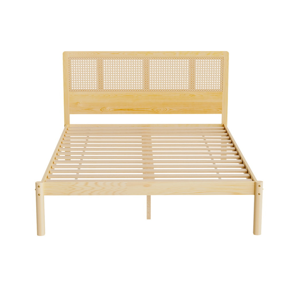 Artiss Bed Frame Rattan Wooden RITA