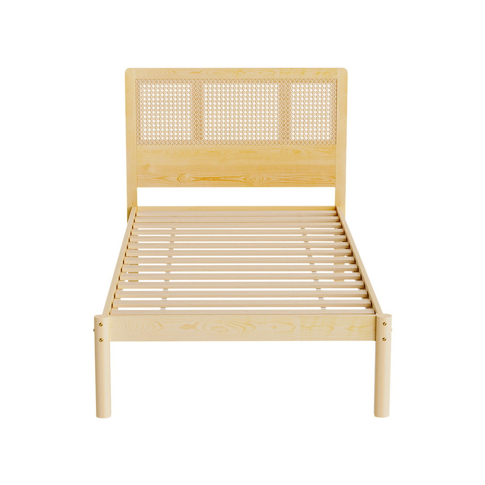 Artiss Bed Frame Rattan Wooden RITA