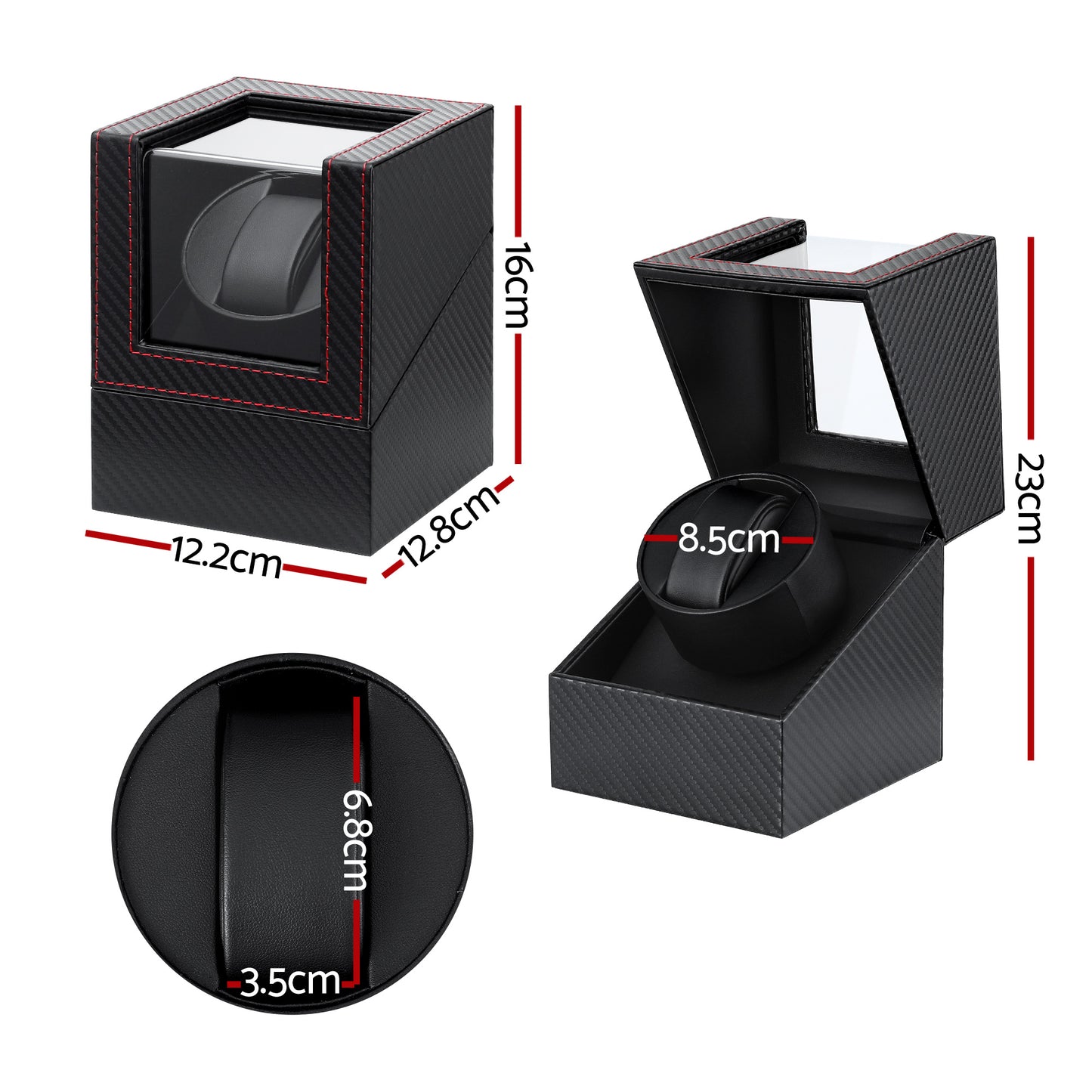 Embellir Watch Winder – Quiet Automatic, Carbon Fibre Black