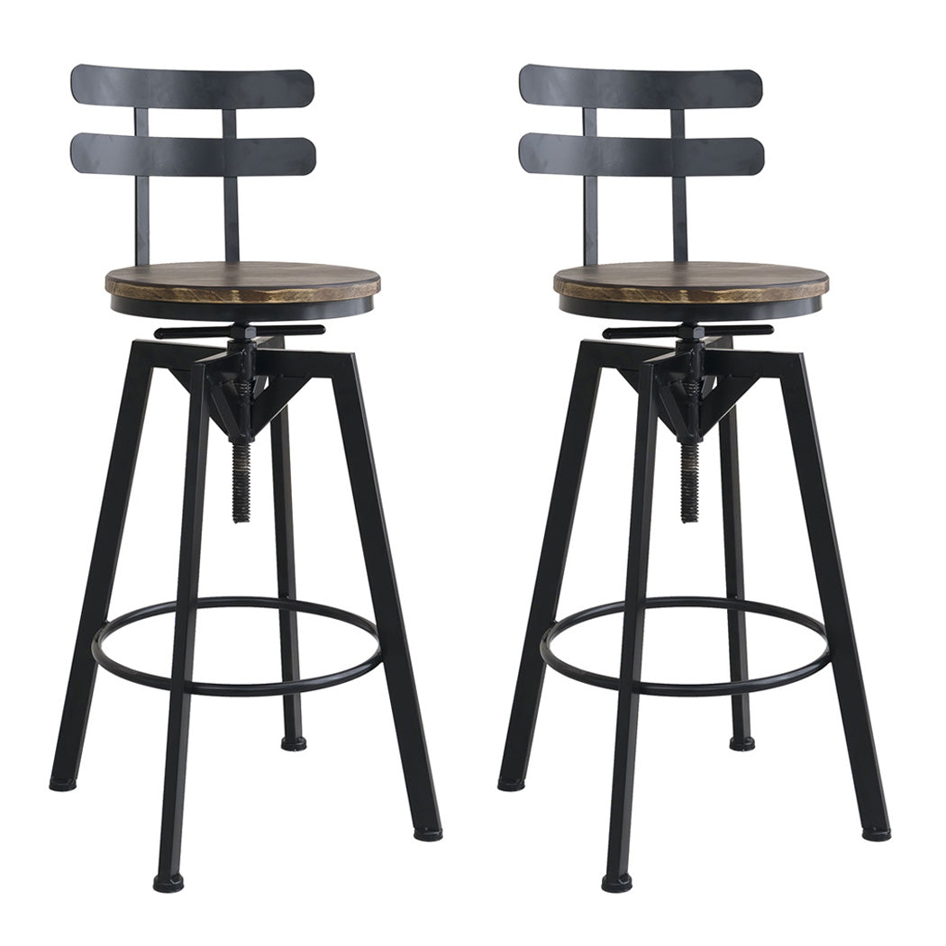 Levede 2x Bar Stool Industrial Adjustable-2065254251264872448