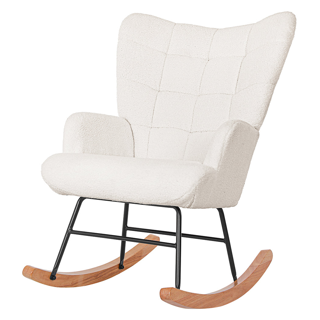 Levede Fleece Rocking Chair-2065254414955974656