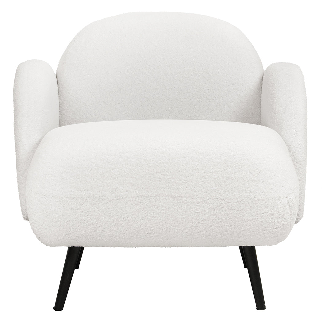 Levede Sofa Chair Fleece Upholstered Single White-2006732843727851521