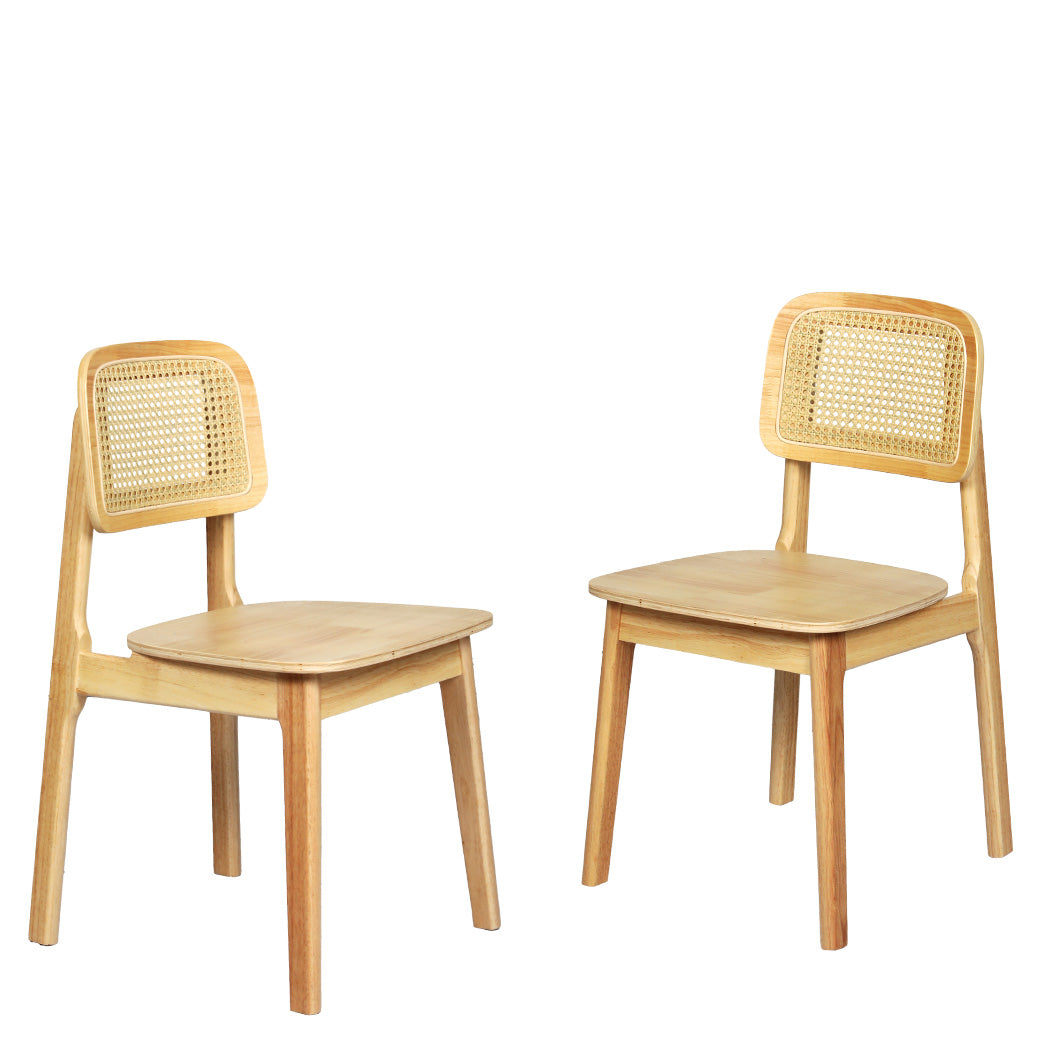 Levede 2x Rattan Dining Chair Wooden Kitchen Chair-1910112274102751233