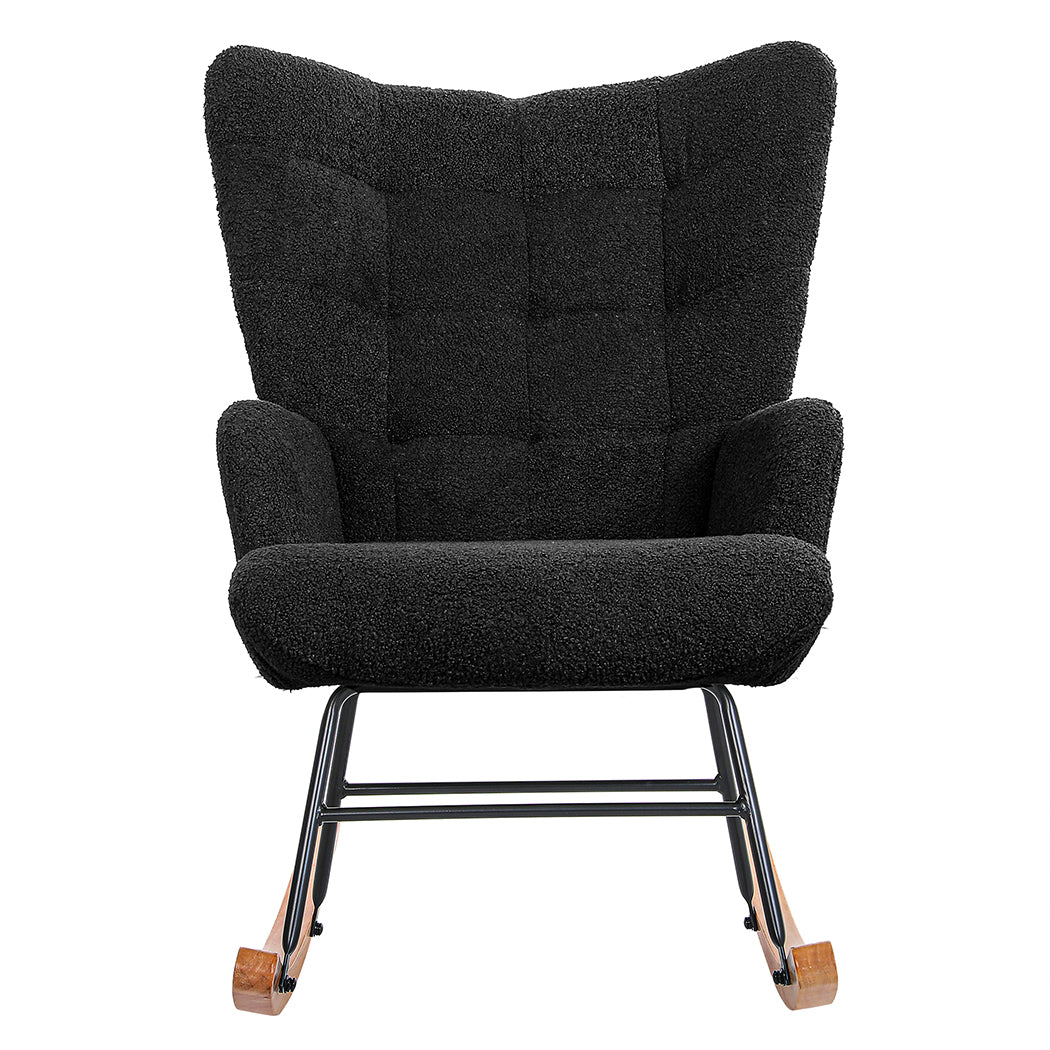 Levede Fleece Rocking Chair-2065254415224410113