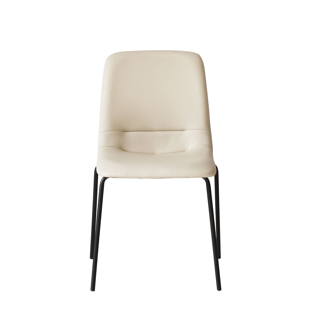 Levede Stackable Dining Chairs Kitchen Beige-2065254614399324161