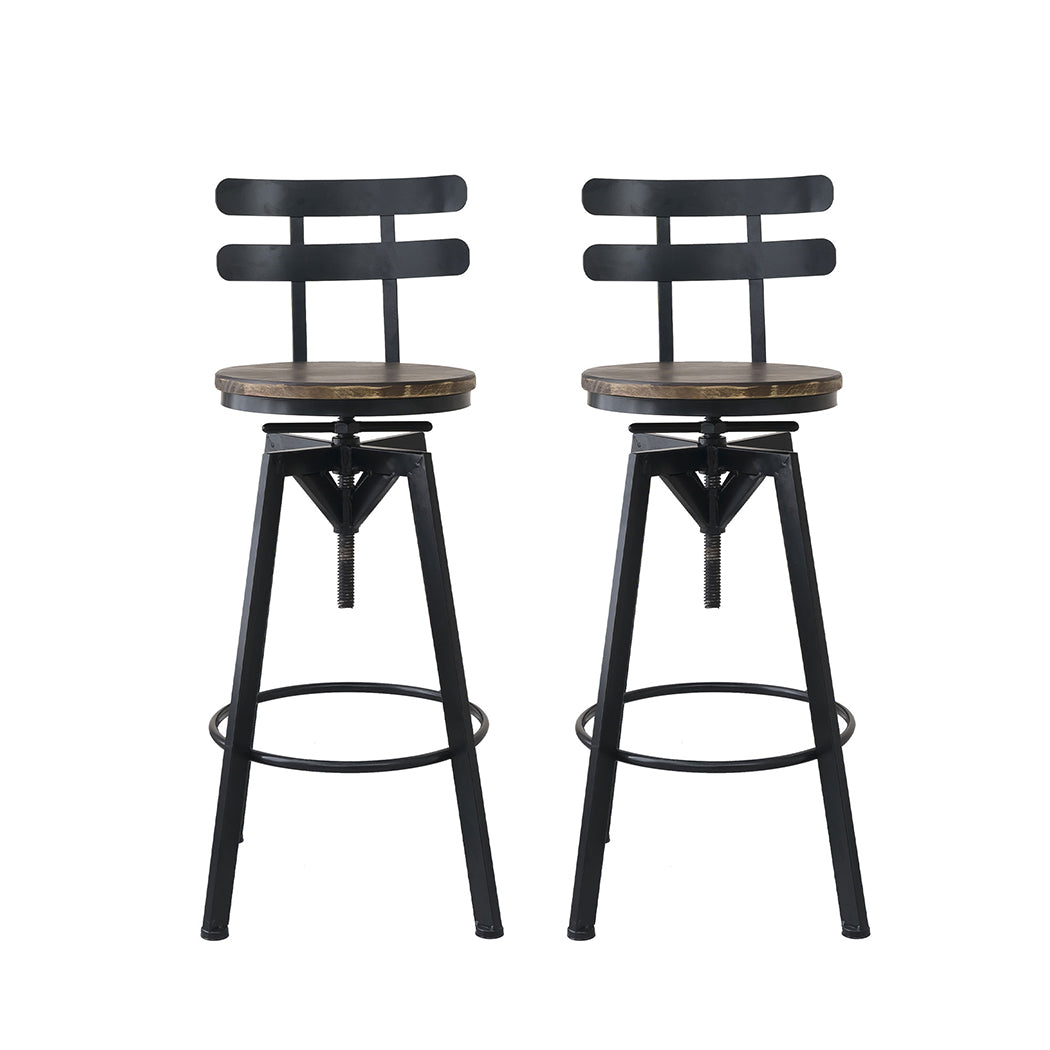 Levede 4x Bar Stool Industrial Adjustable-2065254251537502209