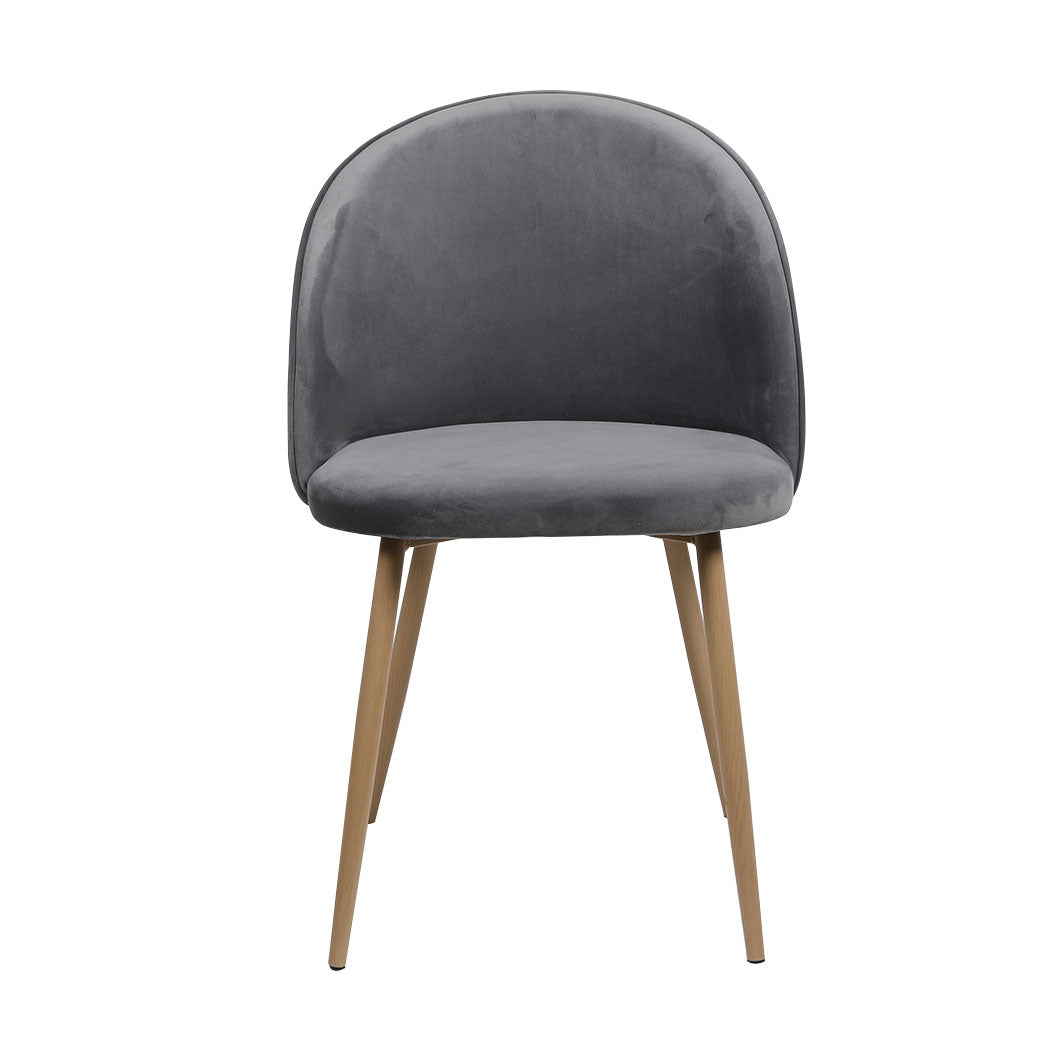 Levede 2x Dining Chairs Seat French Grey-2065254608523104257