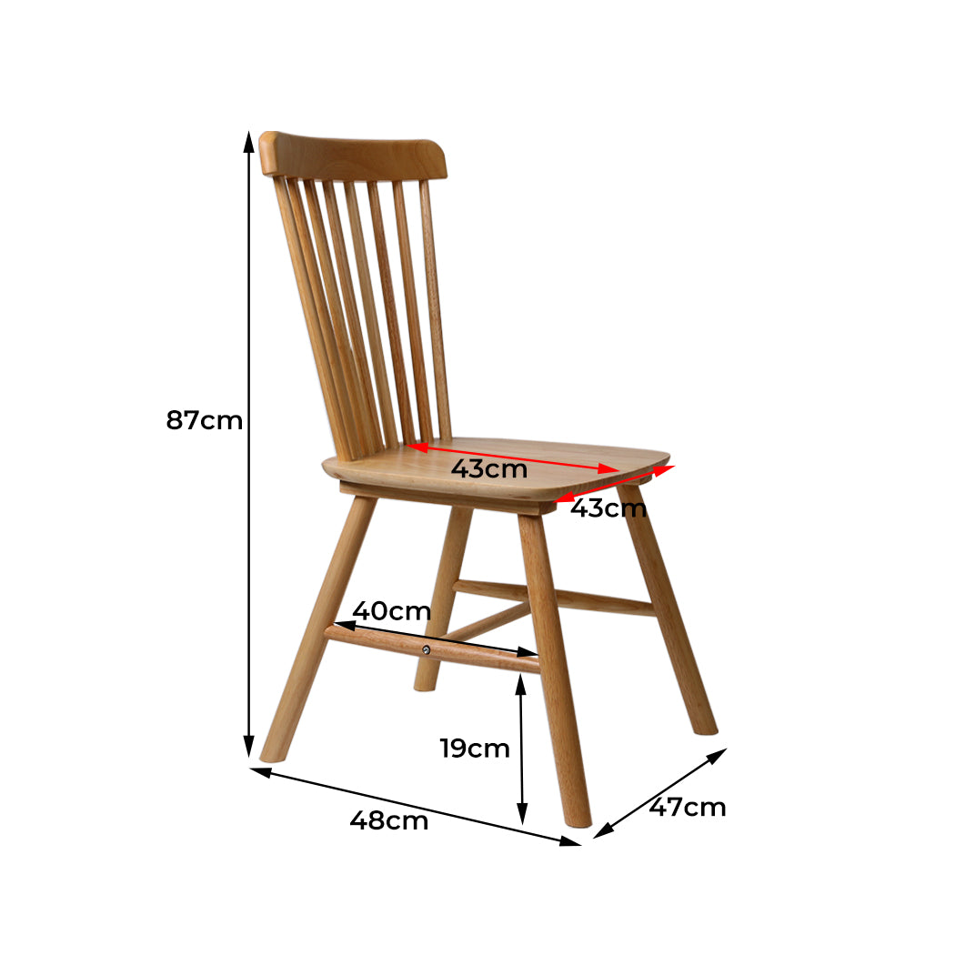 Levede 2x Dining Chairs Kitchen Windor Oak-2065254608141422594