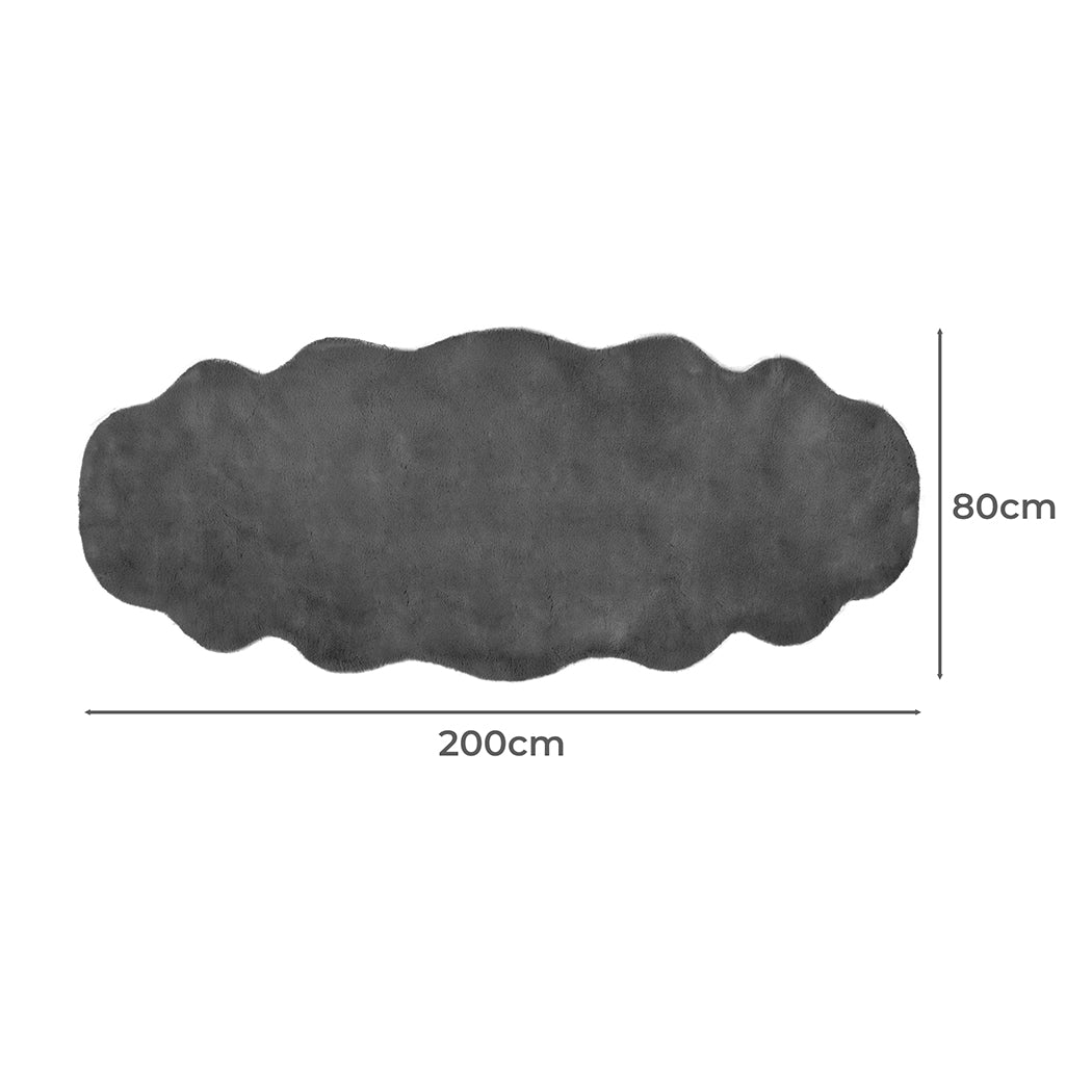 Marlow Floor Rug Area Rugs Cloud Fluffy 80X200cm Grey-2065254459767918594
