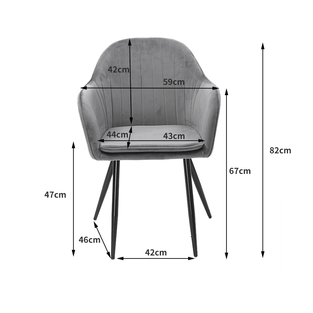 Levede 2x Armchair Lounge Chair Accent-1910112232654639106