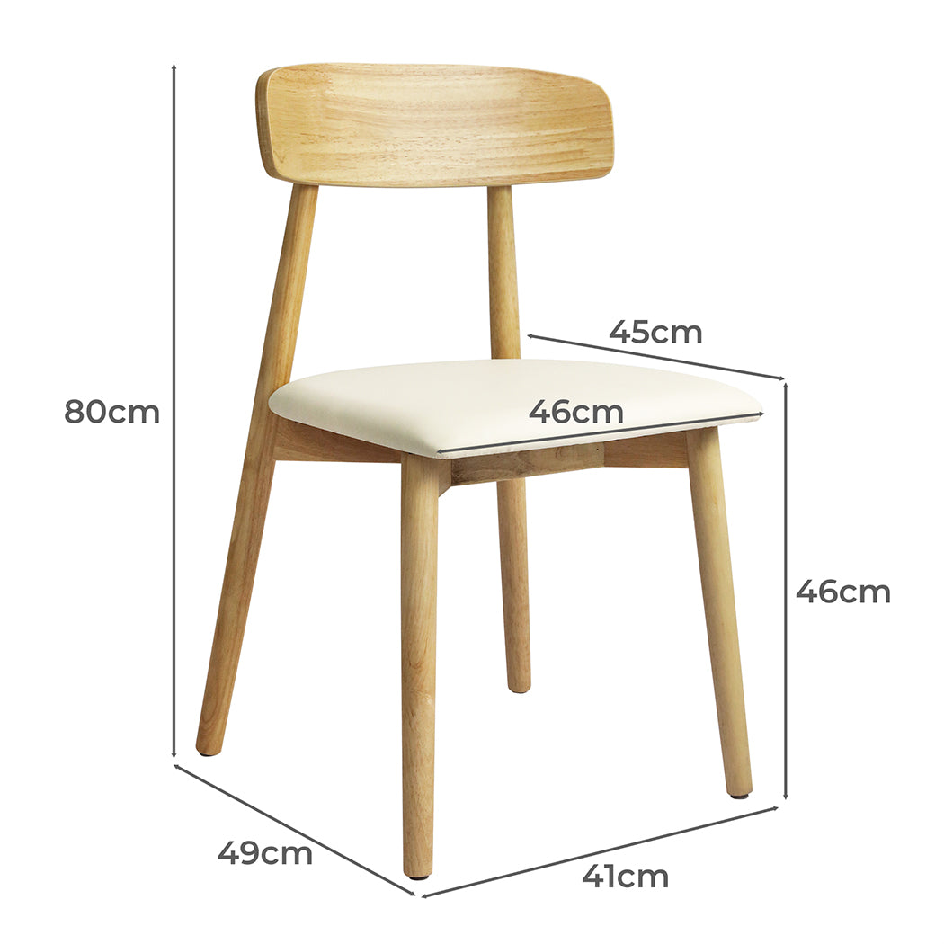 Levede 2x Dining Chairs Kitchen Chair Natural-2065254618316804098