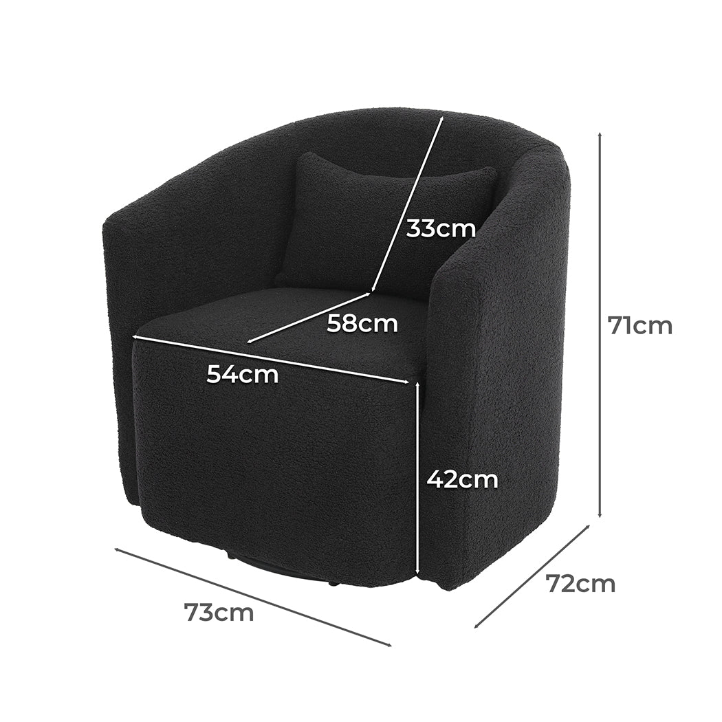 Levede Fleece Rocking Chair-2065254415710949378