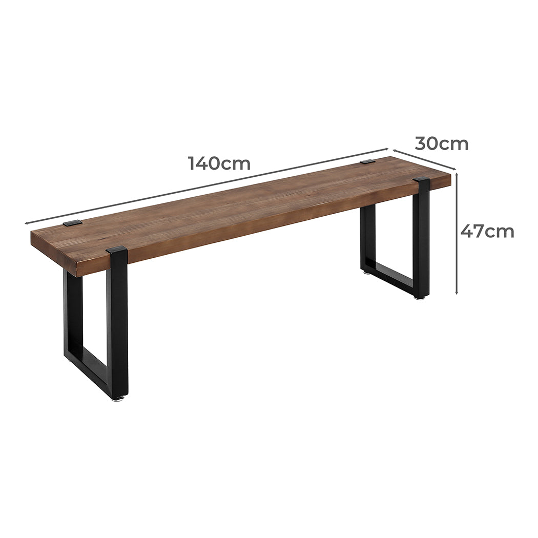 Levede 2x Dining Bench Chairs Wooden 140cm-2065254609814949890