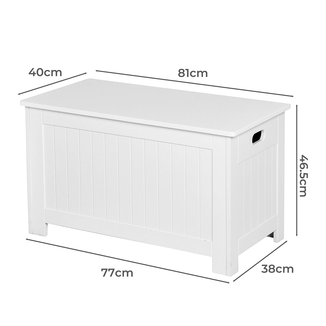 Levede Kids Toy Box Storage Chest Cabinet White-2025742033838280706