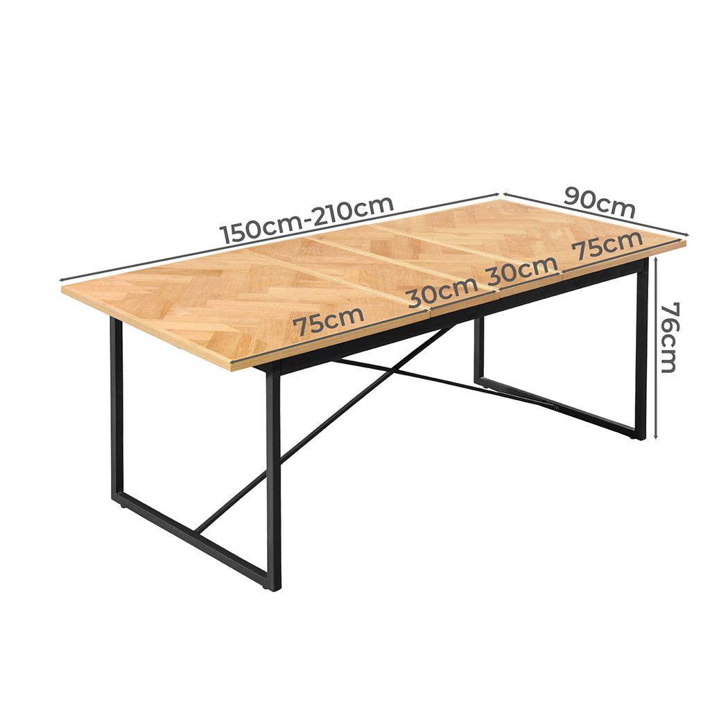 Levede Dining Table Extendable Rectangle Kitchen-2065254414268108802