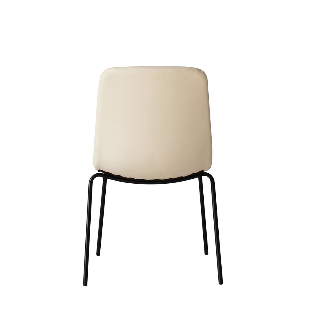 Levede Stackable Dining Chairs Kitchen Beige-2065254614399324163