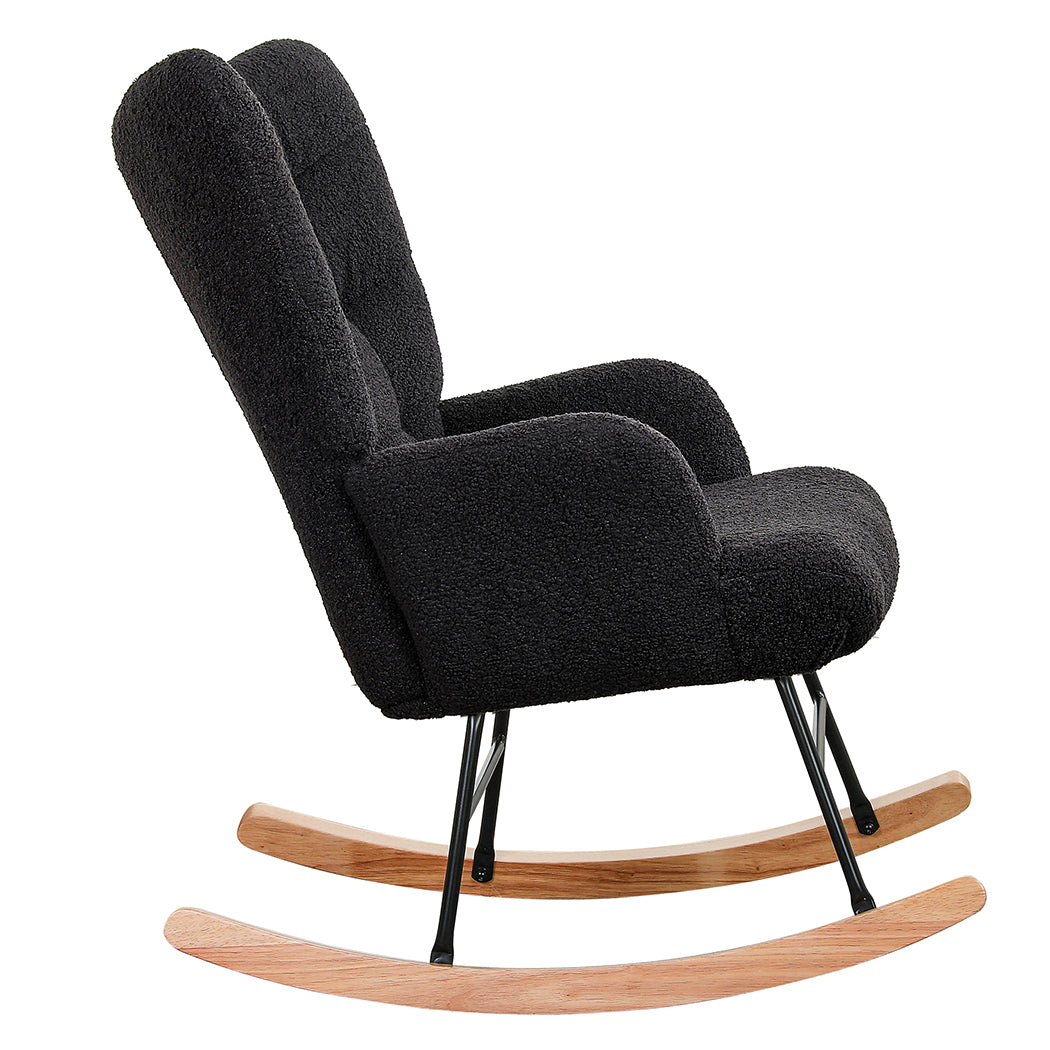 Levede Fleece Rocking Chair-2065254415224410115