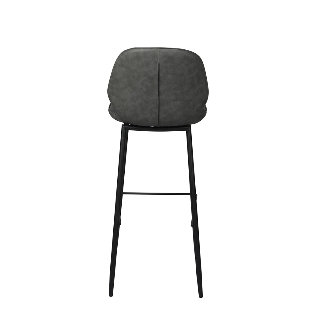 Levede 2x Bar Stool Barstools Counter Grey-2065254616609722371