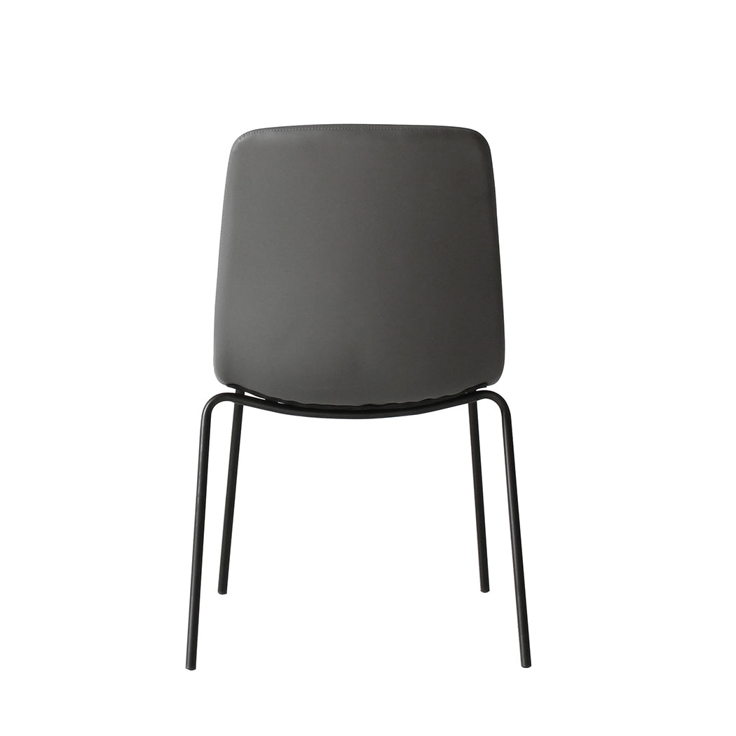 Levede Stackable Dining Chairs Kitchen Grey-2065254614567096323