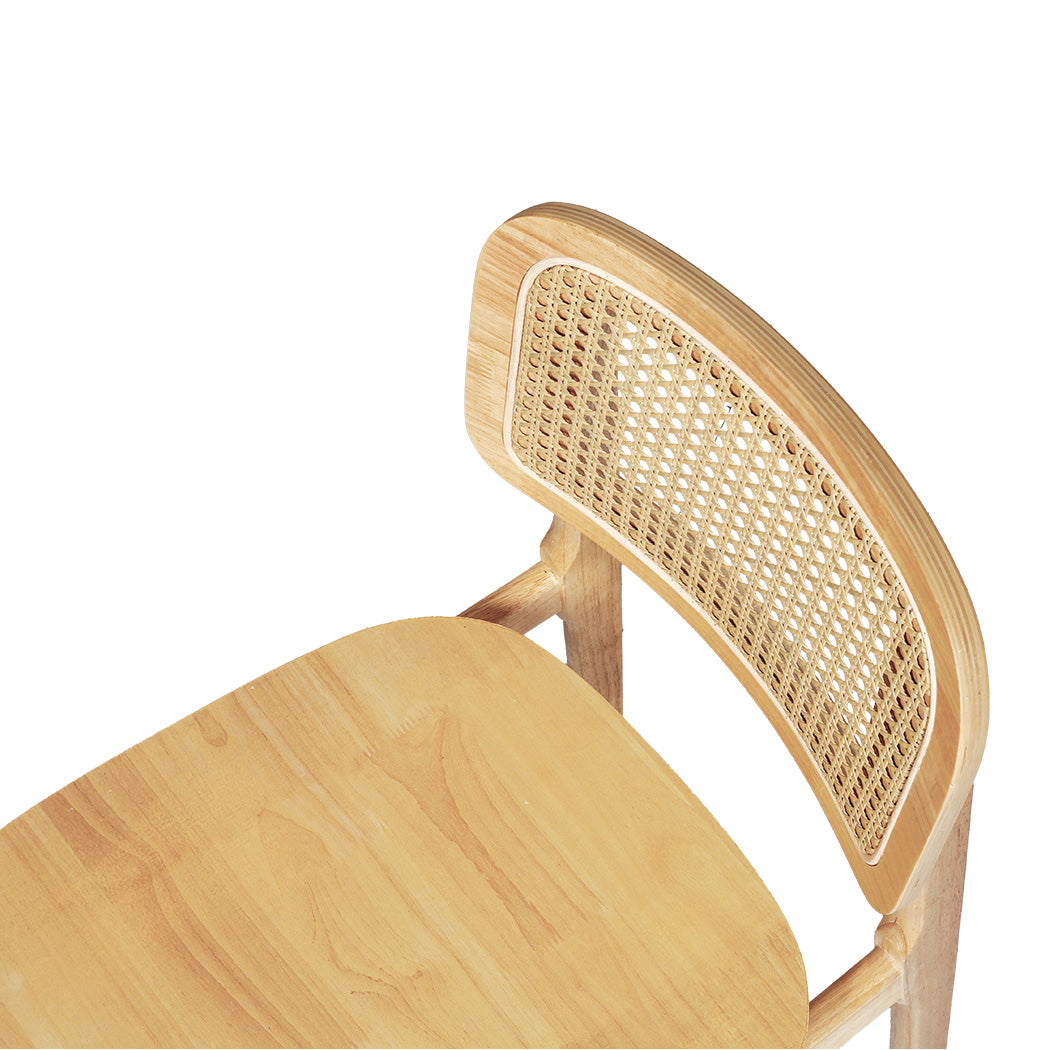 Levede 2x Rattan Dining Chair Wooden Kitchen Chair-1910112274102751235