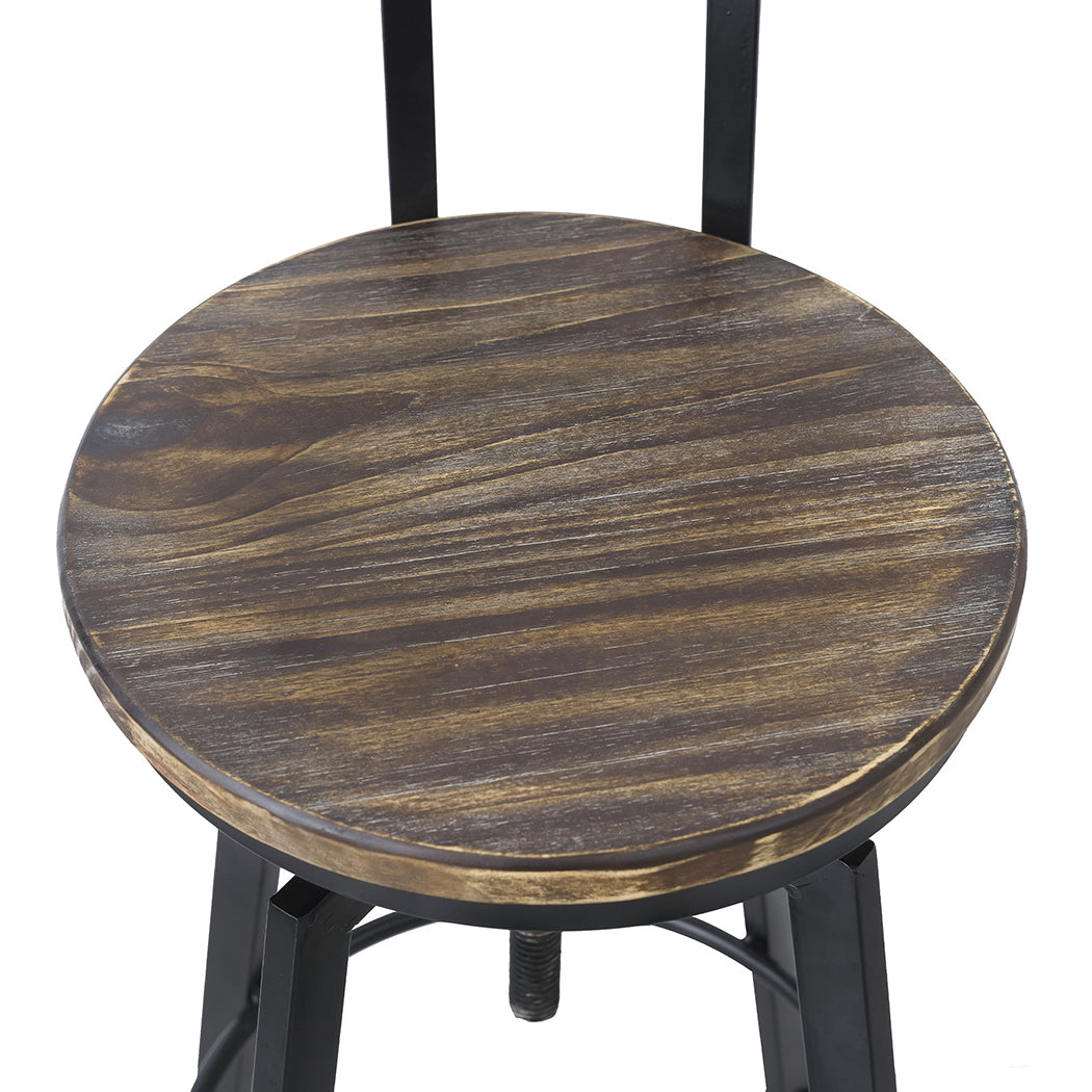 Levede 2x Bar Stool Industrial Adjustable-2065254251264872451