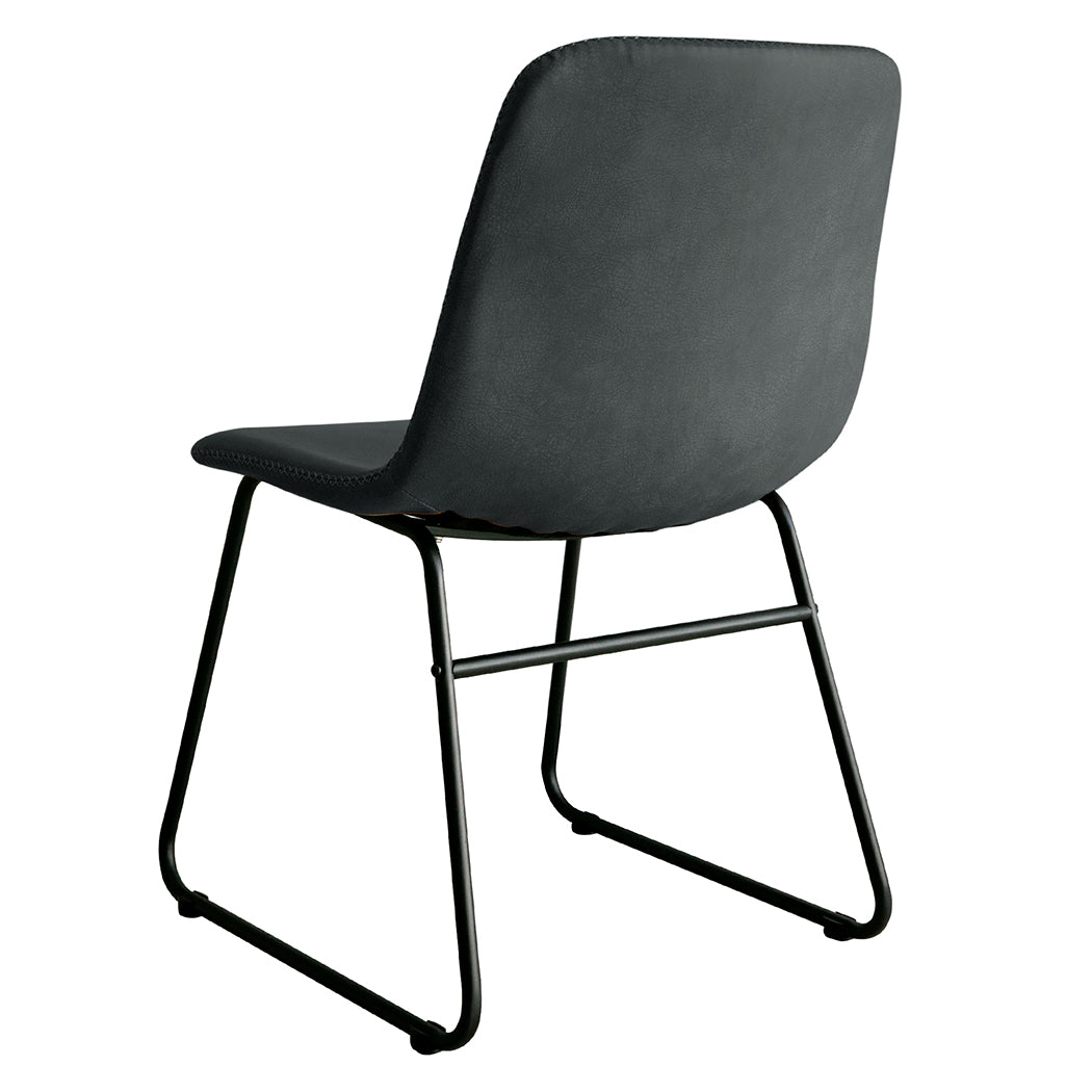 Levede 2x Dining Chairs Kitchen Table Black-2065254617742184451