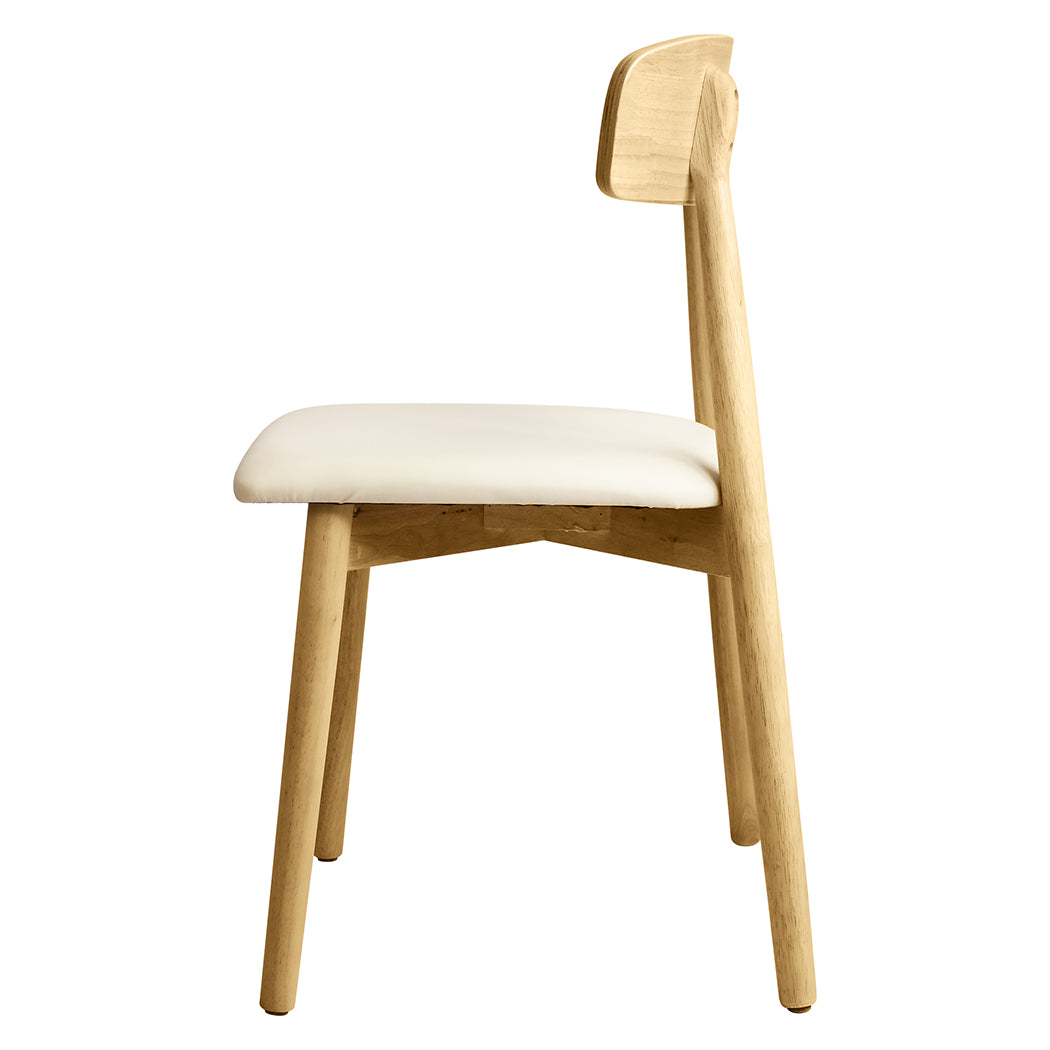 Levede 2x Dining Chairs Kitchen Chair Natural-2065254618316804099