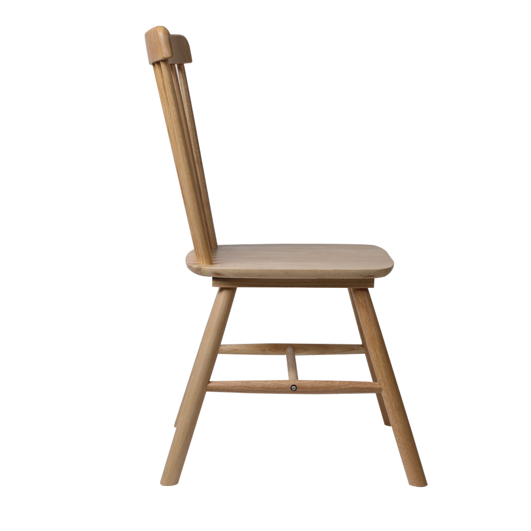 Levede 2x Dining Chairs Kitchen Windor Oak-2065254608141422595