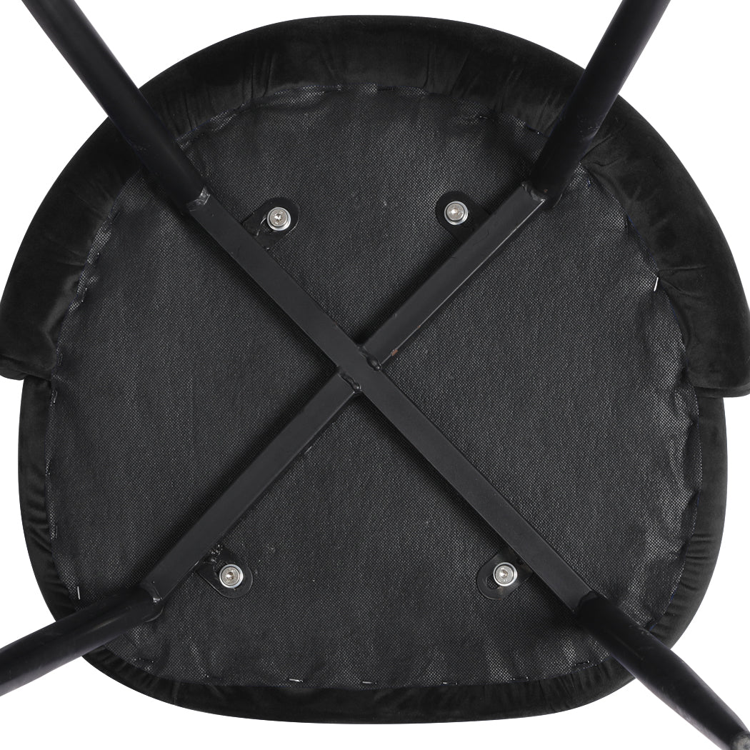 Levede 2x Dining Chairs Kitchen Cafe Black-2065254608330166275