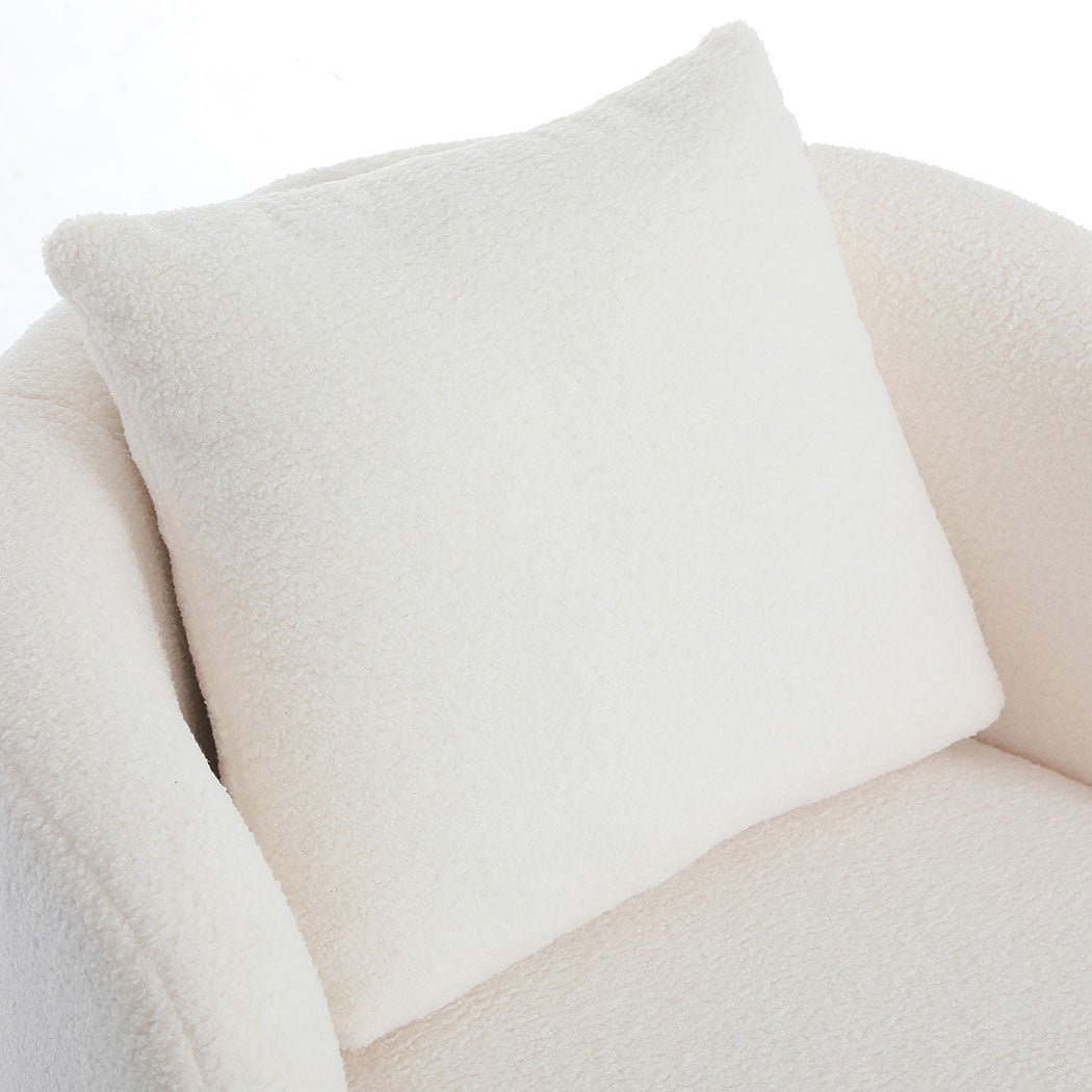 Levede Fleece Swivel Chair-2065254415488651268