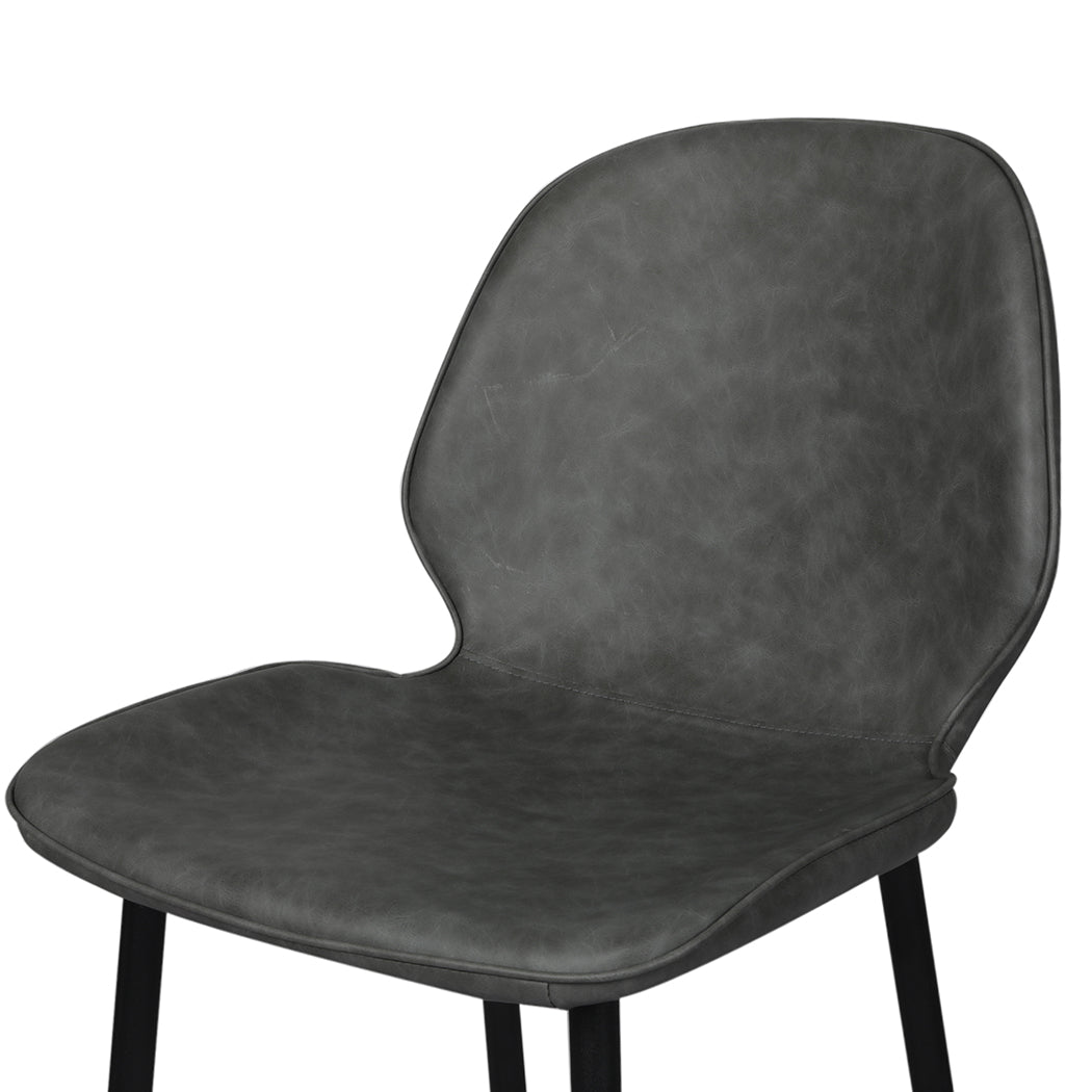 Levede 2x Bar Stool Barstools Counter Grey-2065254616609722372