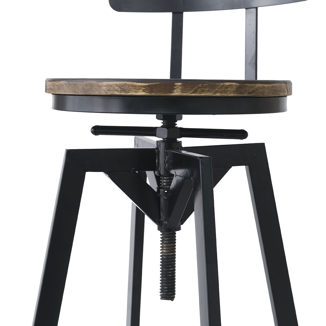 Levede 4x Bar Stool Industrial Adjustable-2065254251537502212
