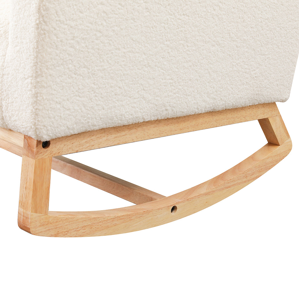 Levede Rocking Chair Ottoman Footrest With Side Pocket-1910112281014964229