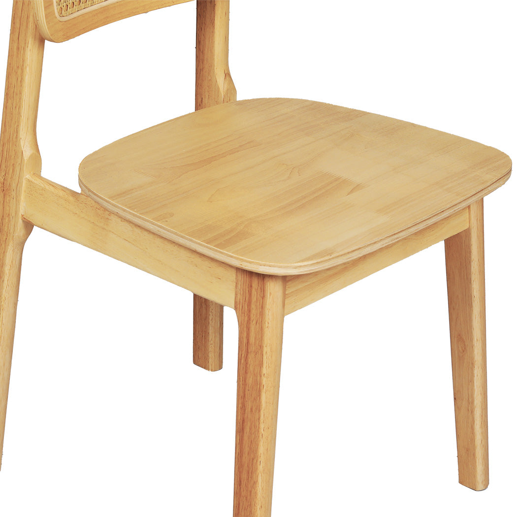 Levede 2x Rattan Dining Chair Wooden Kitchen Chair-1910112274102751237