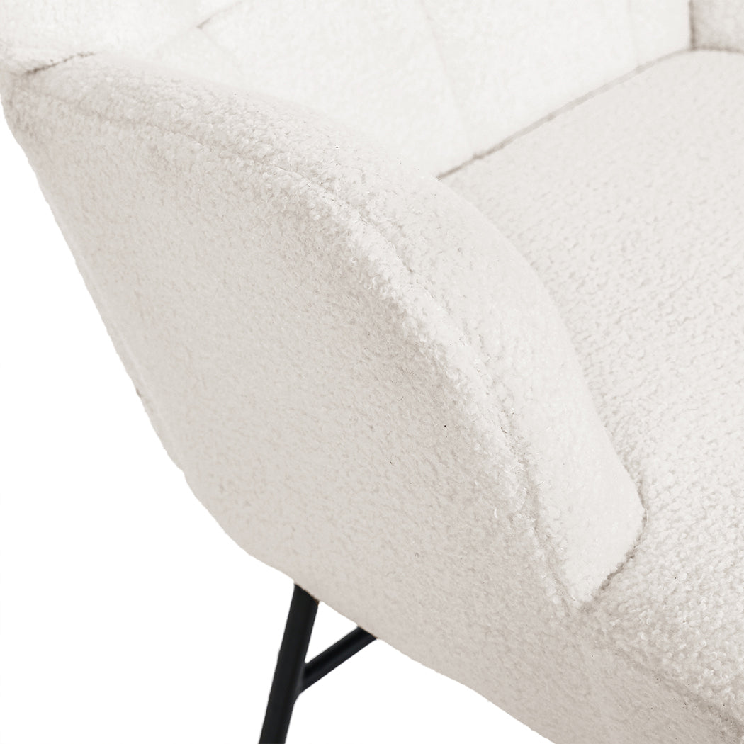 Levede Fleece Rocking Chair-2065254414955974661