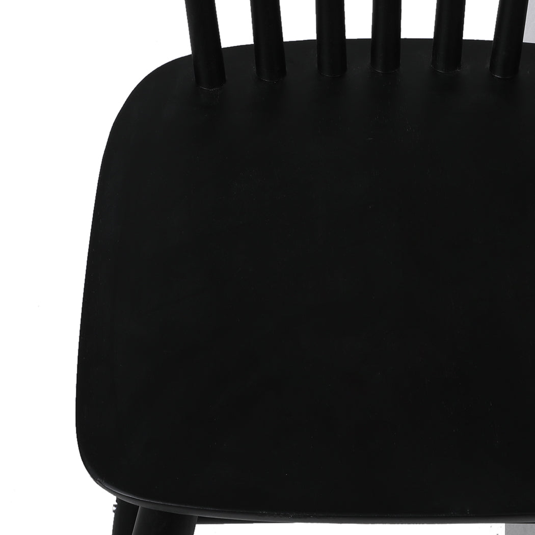 Levede 2x Dining Chairs Kitchen Winsor Black-2065254607969456133