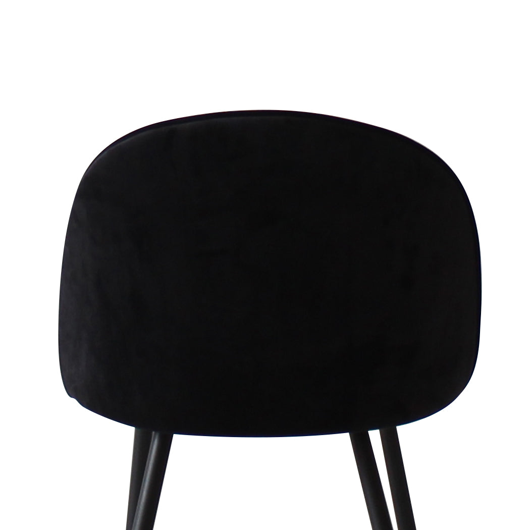 Levede 2x Dining Chairs Kitchen Cafe Black-2065254608330166277