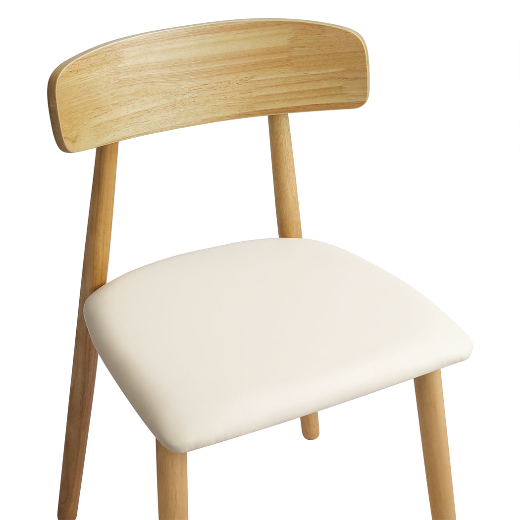 Levede 2x Dining Chairs Kitchen Chair Natural-2065254618316804101