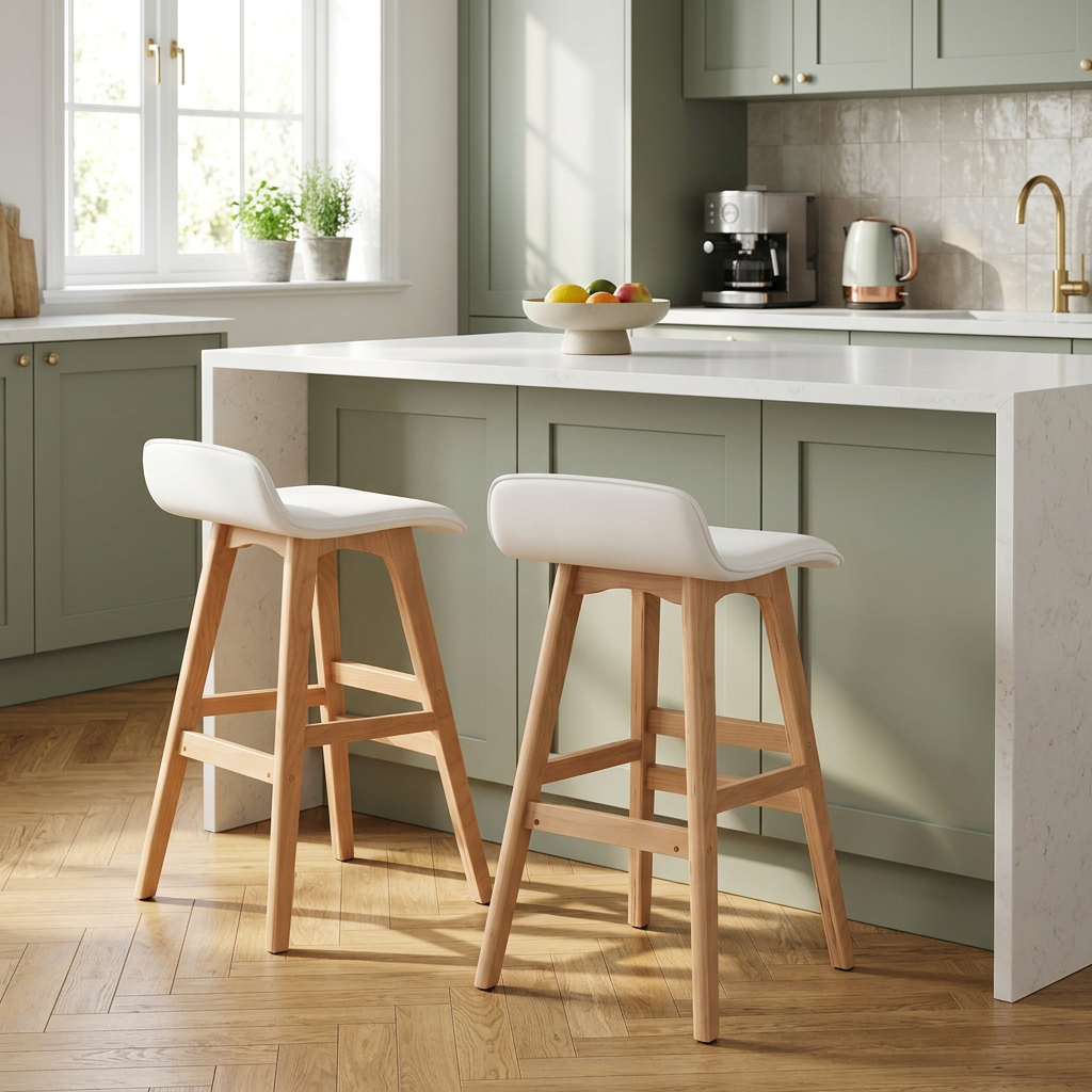 Sophia white 65cm counter stools